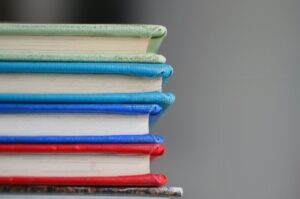 shallow focus photography of books